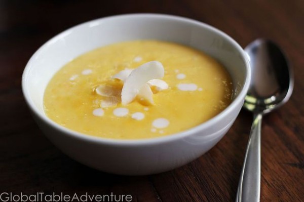 Coco-Mango Soup | Guyana | 7 Cold soup recipes from around the world. Coco-Mango Soup | Guyana | 7 Cold soup recipes from around the world.