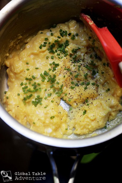 Russian Scrambled Eggs with Caviar