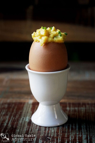 Russian Scrambled Eggs with Caviar