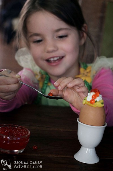 Russian Scrambled Eggs with Caviar