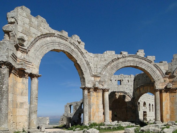 Arches in the Church of Saint Simeon Stylites, Syria. Photo by Bernard Gagnon.