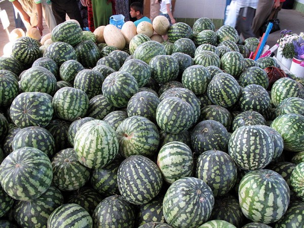 Bazaar in Turkmenbashi, Turkmenistan. Photo by Peretz Partensky.