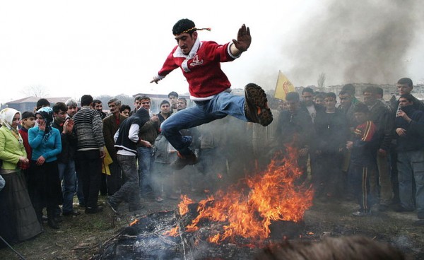 Newroz celebration in Istanbul. Photo by Bertil Videt.