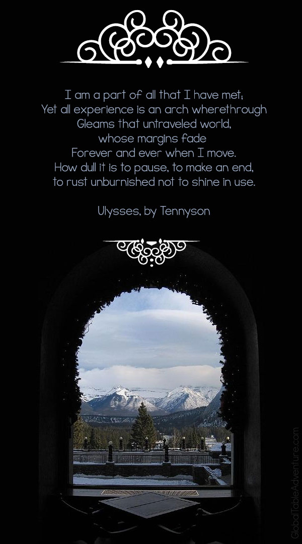 Quote from Tennyson's Ulysses. Plus dozens of other inspiring quotes from around the world.